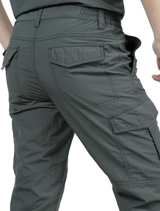 Men's High Waisted Pants | Relaxed Fit Cargo Pockets Cotton