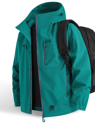 Men's Waterproof Jacket | Hooded Windbreaker Nylon Zip Pockets