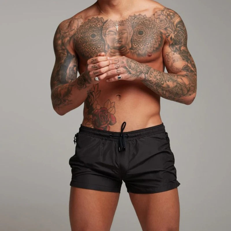 Men's Long Surf Shorts | Quick Dry Elastic Waistband Drawstring