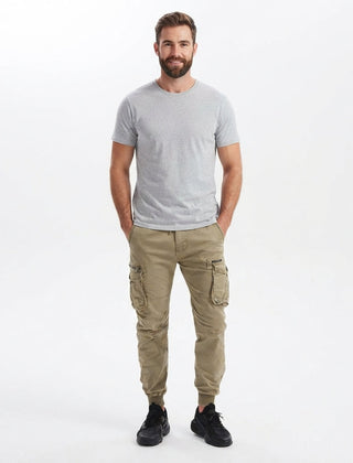 Men's Cargo Pants | Elastic Waist Tapered Leg Cargo Pockets
