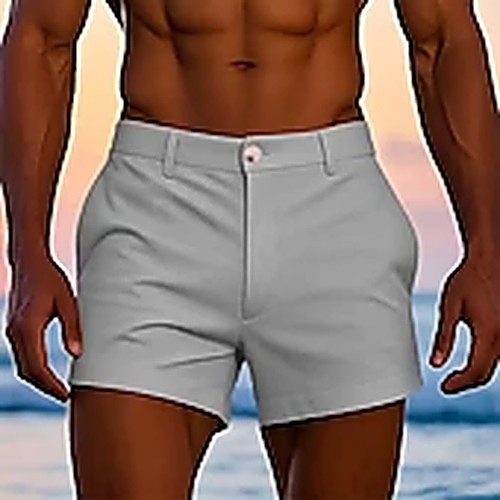 Men's Tailored Shorts | Zip Closure Mid-Thigh Lightweight