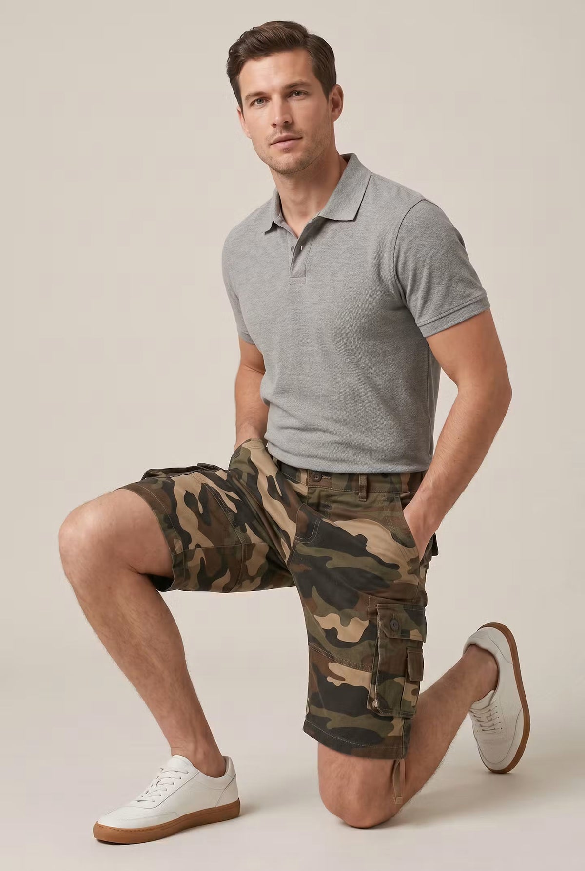 Men's Camo Cargo Shorts | Multi Pocket Relaxed Fit