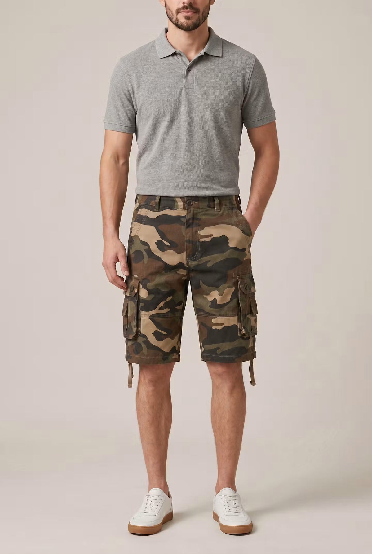 Men's Camo Cargo Shorts | Multi Pocket Relaxed Fit