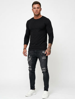 Men's Jeans | Distressed Skinny Fit Stretch Denim