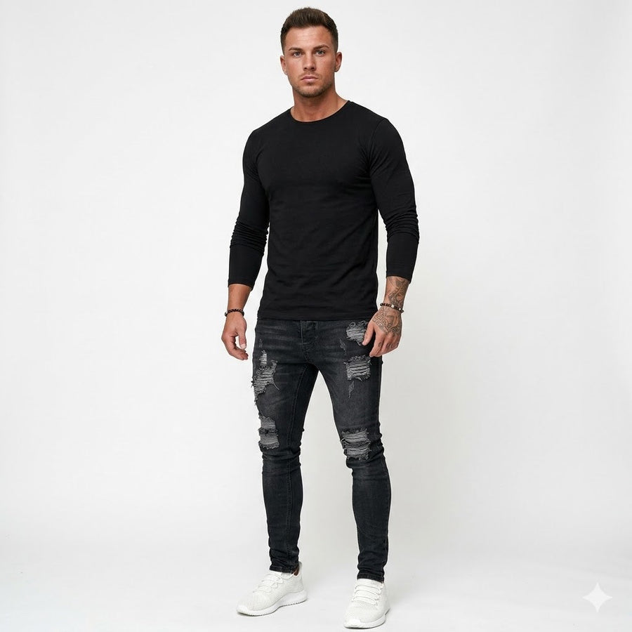 Men's Jeans | Distressed Skinny Fit Stretch Denim