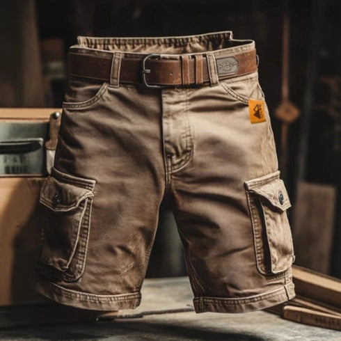 Men's Cargo Shorts | Denim Cargo Pockets Belt