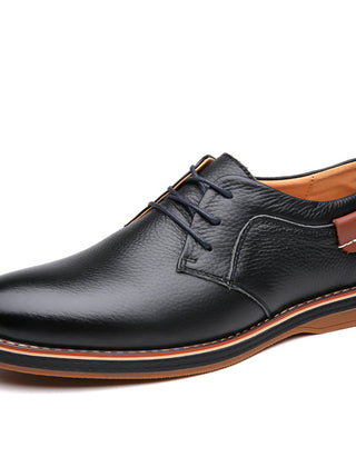 Men's Casual Shoe | Leather Lace-Up Oxford Rounded Toe