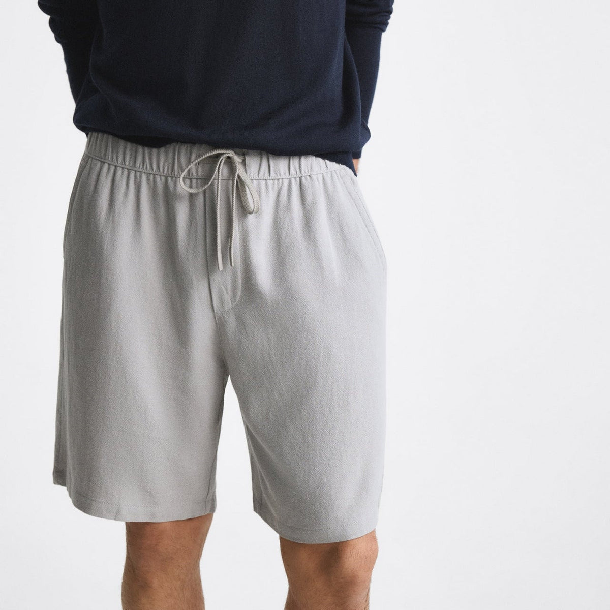 Men's Tailored Shorts | Relaxed Fit Elastic Waist Drawstring