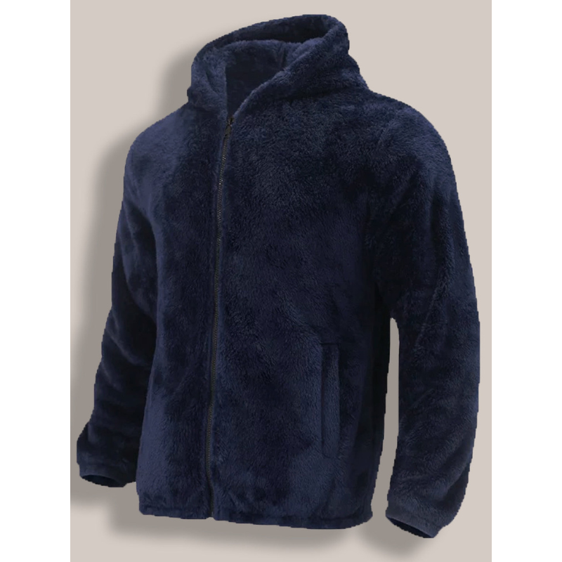 Men's Sweatshirt | Fleece Zip-Up Hooded Long Sleeve