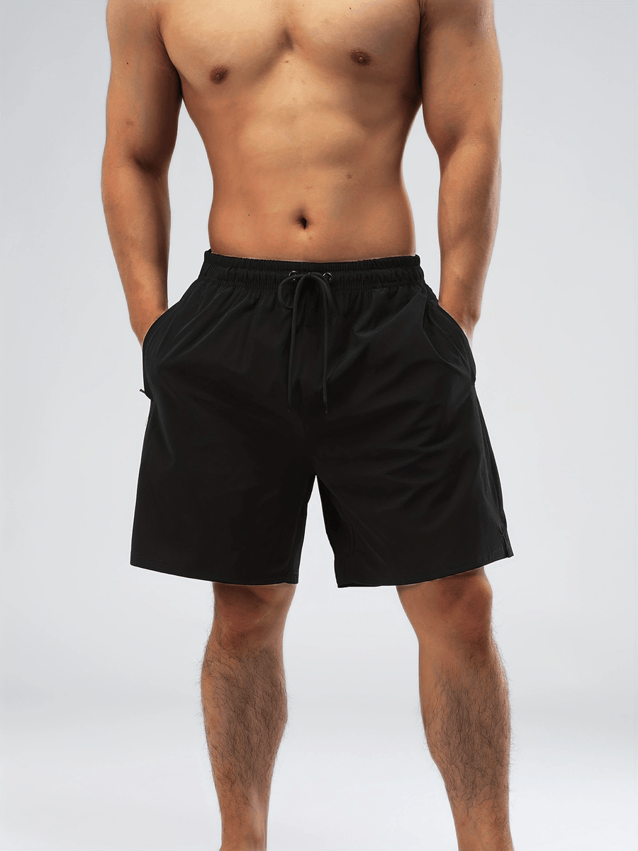 Men's Board Shorts | Quick-Drying Elastic Waistband Zip Pockets