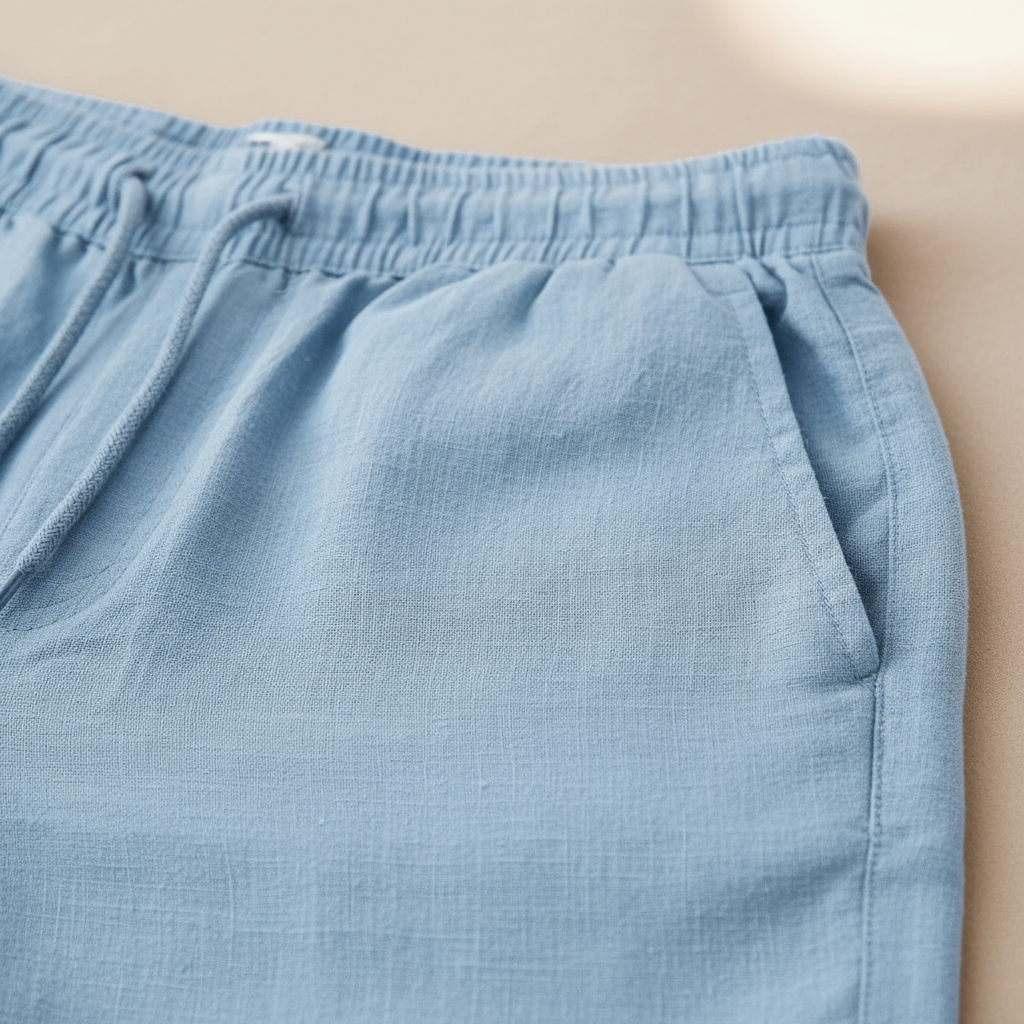 Men's Beach Shorts | Drawstring Waist Linen Relaxed Fit