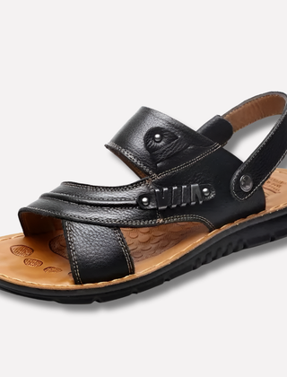 Men's Sandals | Open Toe Leather Adjustable Strap