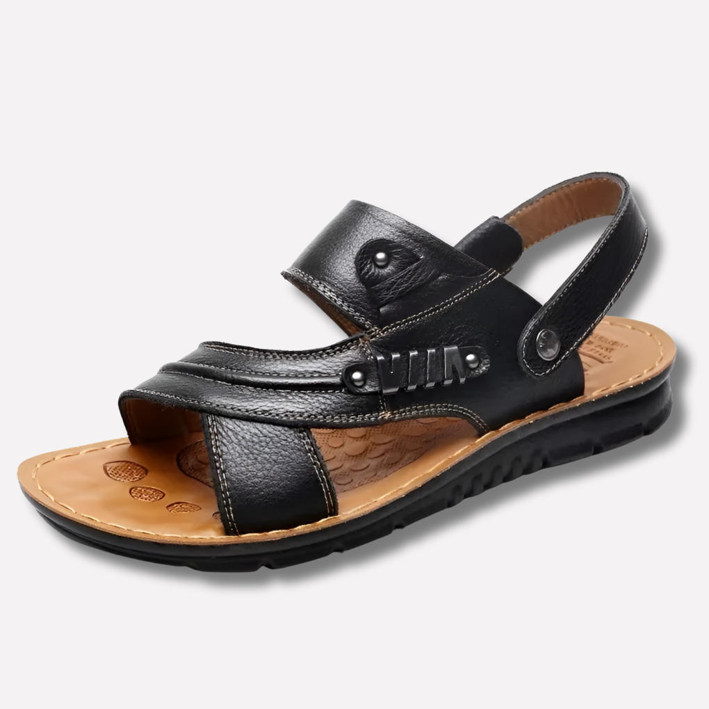 Men's Sandals | Open Toe Leather Adjustable Strap