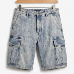 Men's Denim Shorts | Cargo Pockets Straight Fit Denim