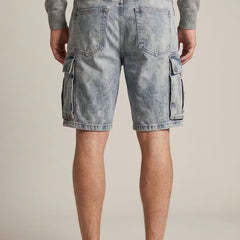Men's Denim Shorts | Cargo Pockets Straight Fit Denim