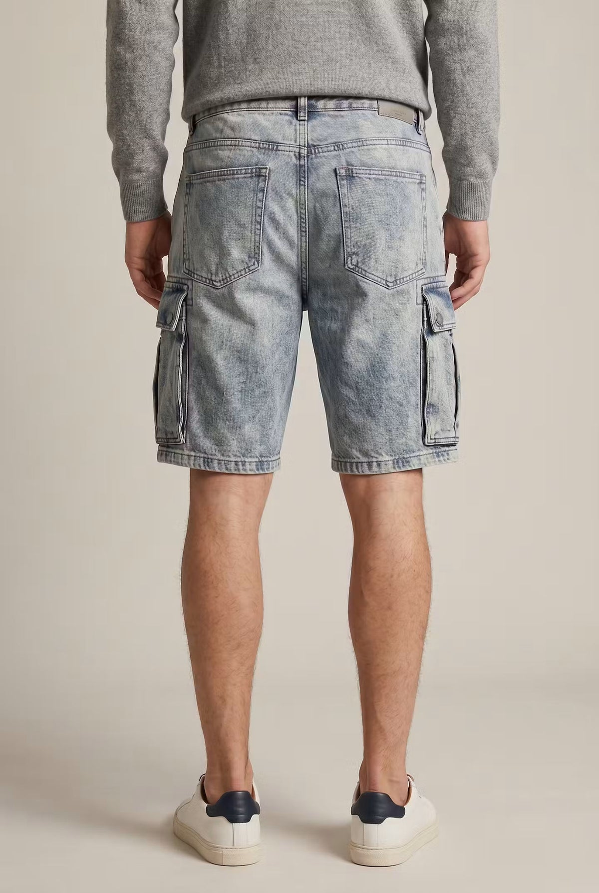 Men's Denim Shorts | Cargo Pockets Straight Fit Denim