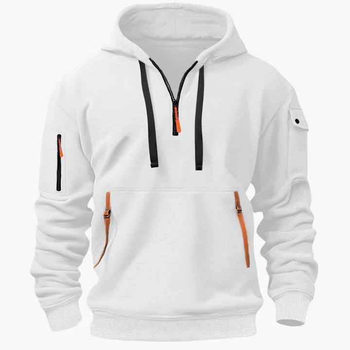 Men's Hoodie | Half Zip Pullover Fleece Knit