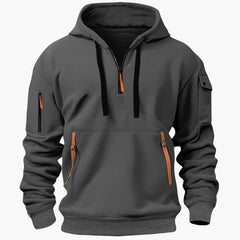 Men's Hoodie | Half Zip Pullover Fleece Knit
