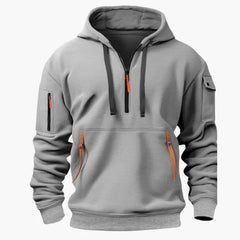 Men's Hoodie | Half Zip Pullover Fleece Knit