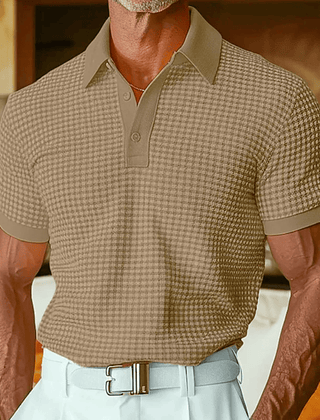 Men's Polo Top | Short Sleeve Knit Collared Button