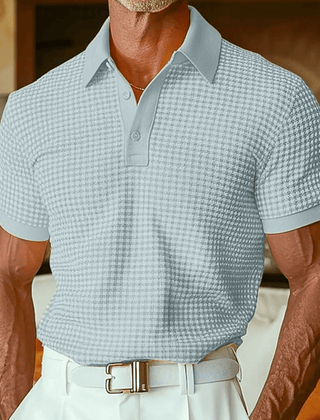 Men's Polo Top | Short Sleeve Knit Collared Button