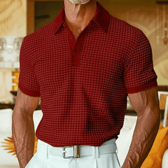 Men's Polo Top | Short Sleeve Knit Collared Button