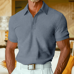 Men's Polo Top | Short Sleeve Knit Collared Button