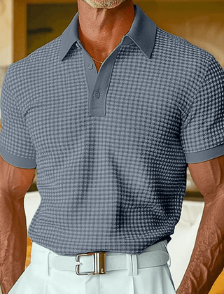 Men's Polo Top | Short Sleeve Knit Collared Button