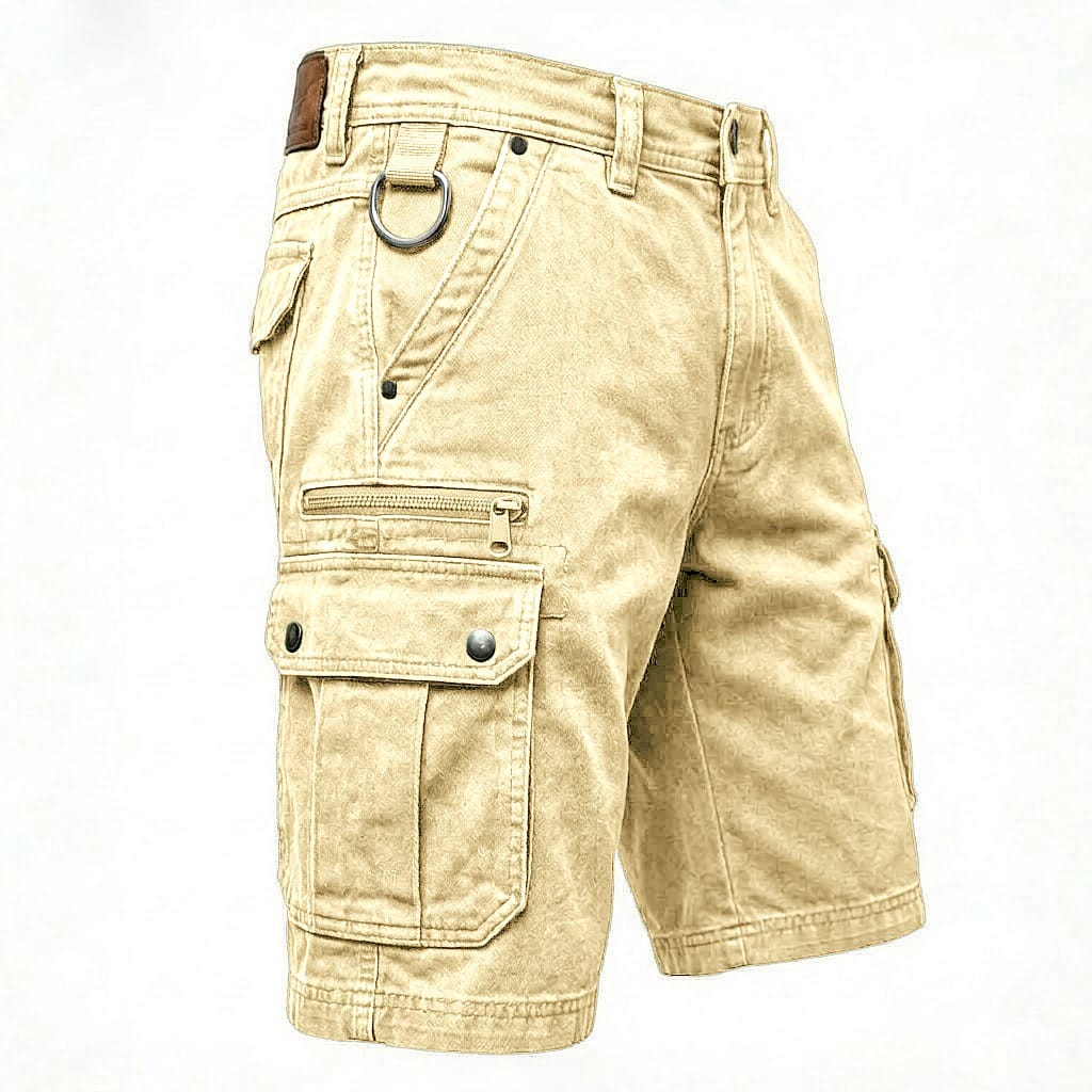 Men's Denim Shorts | Cargo Pockets Straight Relaxed Denim