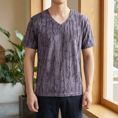 Austin V Neck T-Shirt - Purple