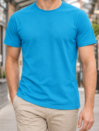 Sander Crew Neck T-Shirt - Blue (Light)