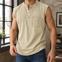 Romano Henley Shirt - Beige