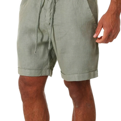 Men's 's Chino Shorts | Relaxed Fit Linen Drawstring Rolled Hem