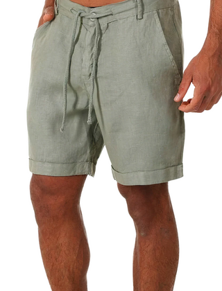 Men's 's Chino Shorts | Relaxed Fit Linen Drawstring Rolled Hem