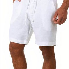 Men's 's Chino Shorts | Relaxed Fit Linen Drawstring Rolled Hem