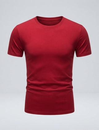 Men's Black Shirt | Crew Neck Short Sleeve Cotton