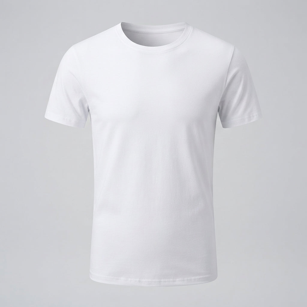 Men's Black Shirt | Crew Neck Short Sleeve Cotton