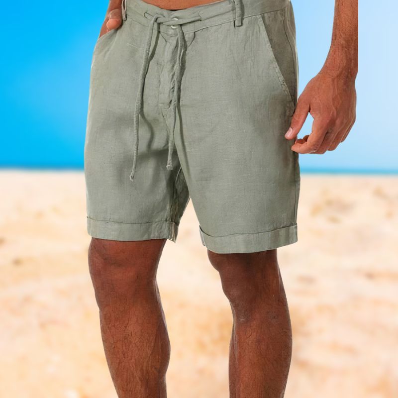 Premium men's linen shorts, lightweight & breathable, ideal for modern summer fashion.