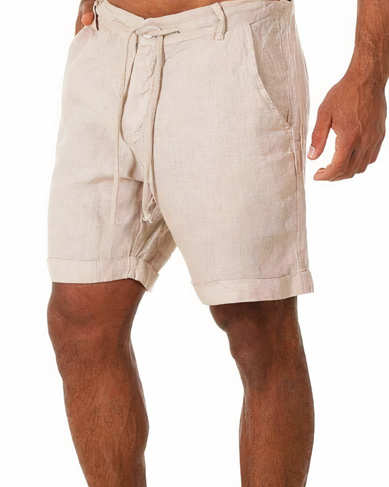 Armand men's premium linen shorts, lightweight & versatile for summer casual style.