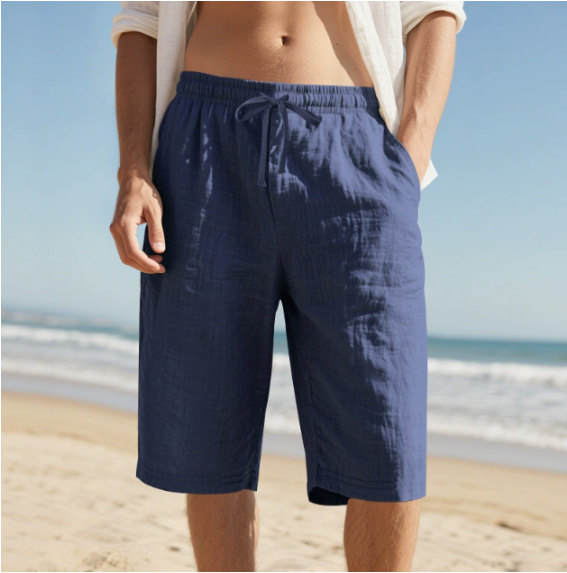 Men's Chino Shorts | Elastic Waist Knee Length Relaxed Fit
