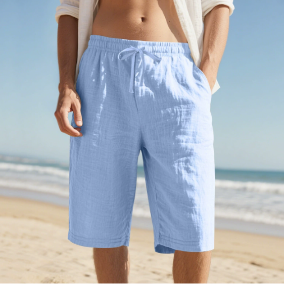 Men's Chino Shorts | Elastic Waist Knee Length Relaxed Fit