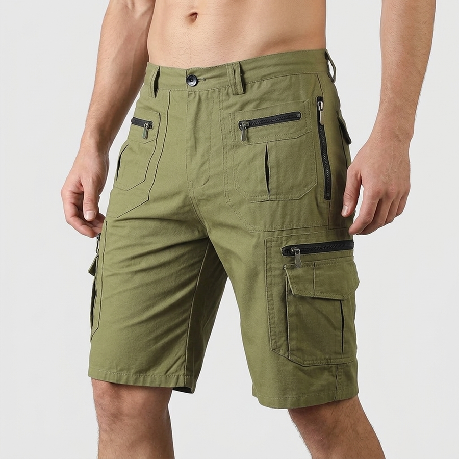 Men's Beach Shorts | Cargo Pockets Zip Closure