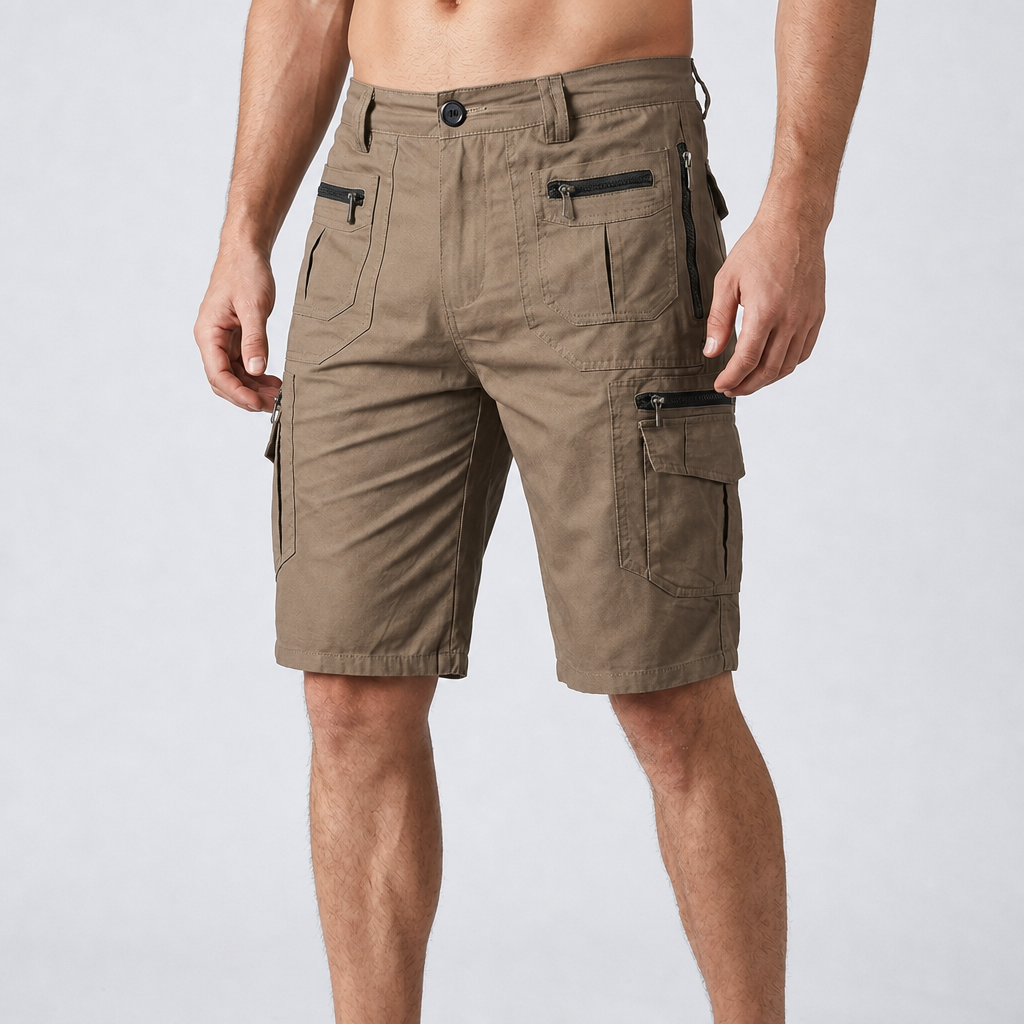 Men's Beach Shorts | Cargo Pockets Zip Closure