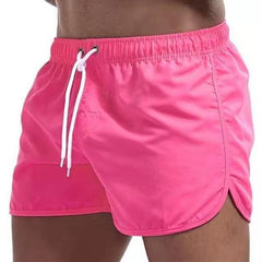 Men's casual swim shorts with adjustable waistband, relaxed fit, and versatile style, perfect for beach and pool days.