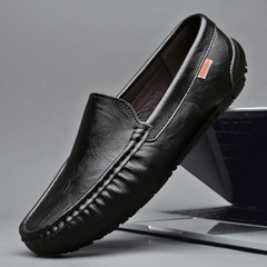 Black Loafer For Men | Slip-On Leather Moccasin Sole