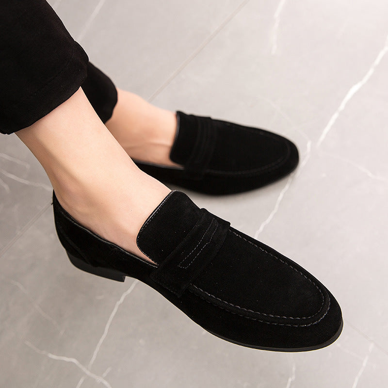 Penny Loafers With Penny For Men | Rounded Toe Slip On Suede