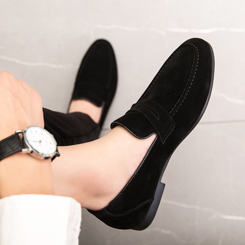 Penny Loafers With Penny For Men | Rounded Toe Slip On Suede