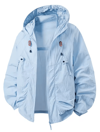Men's Rain Jacket | Hooded Zip Pockets Relaxed Fit