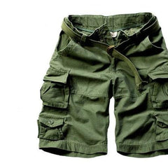Men's Relaxed-Fit Multi-Pocket Camouflage Cargo Shorts - Army Grün