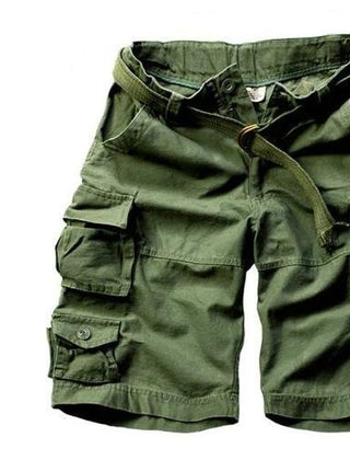 Men's Relaxed-Fit Multi-Pocket Camouflage Cargo Shorts - Army Grün